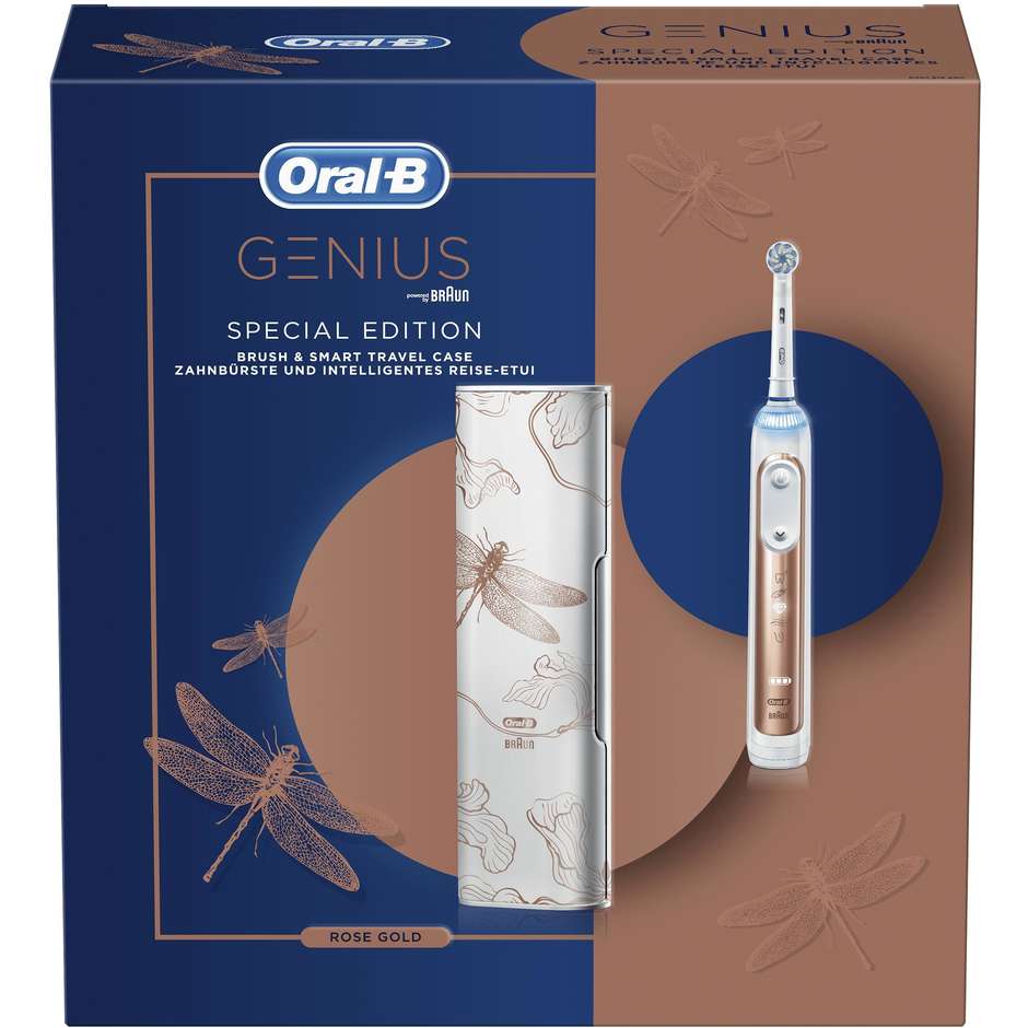 Oral-B Genius 8600 Spazzolino Elettrico Ricaricabile Bluetooth con Sensore Pressione Silver