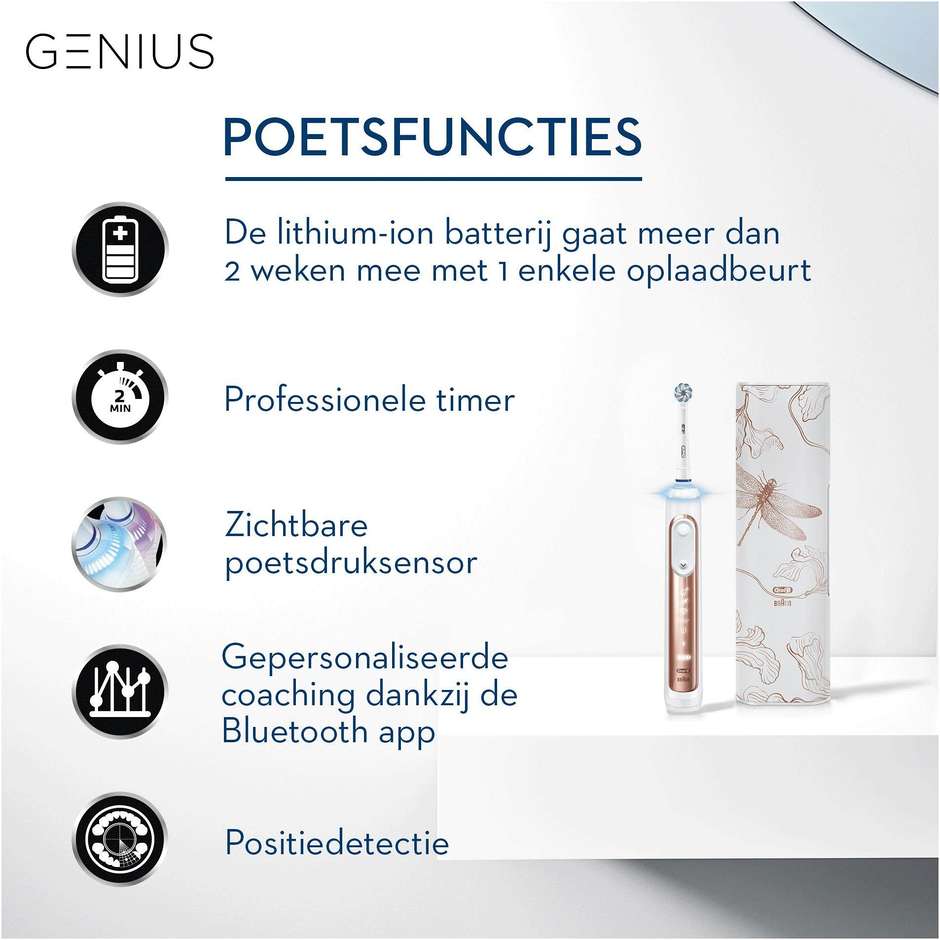 Oral-B Genius 8600 Spazzolino Elettrico Ricaricabile Bluetooth con Sensore Pressione Silver