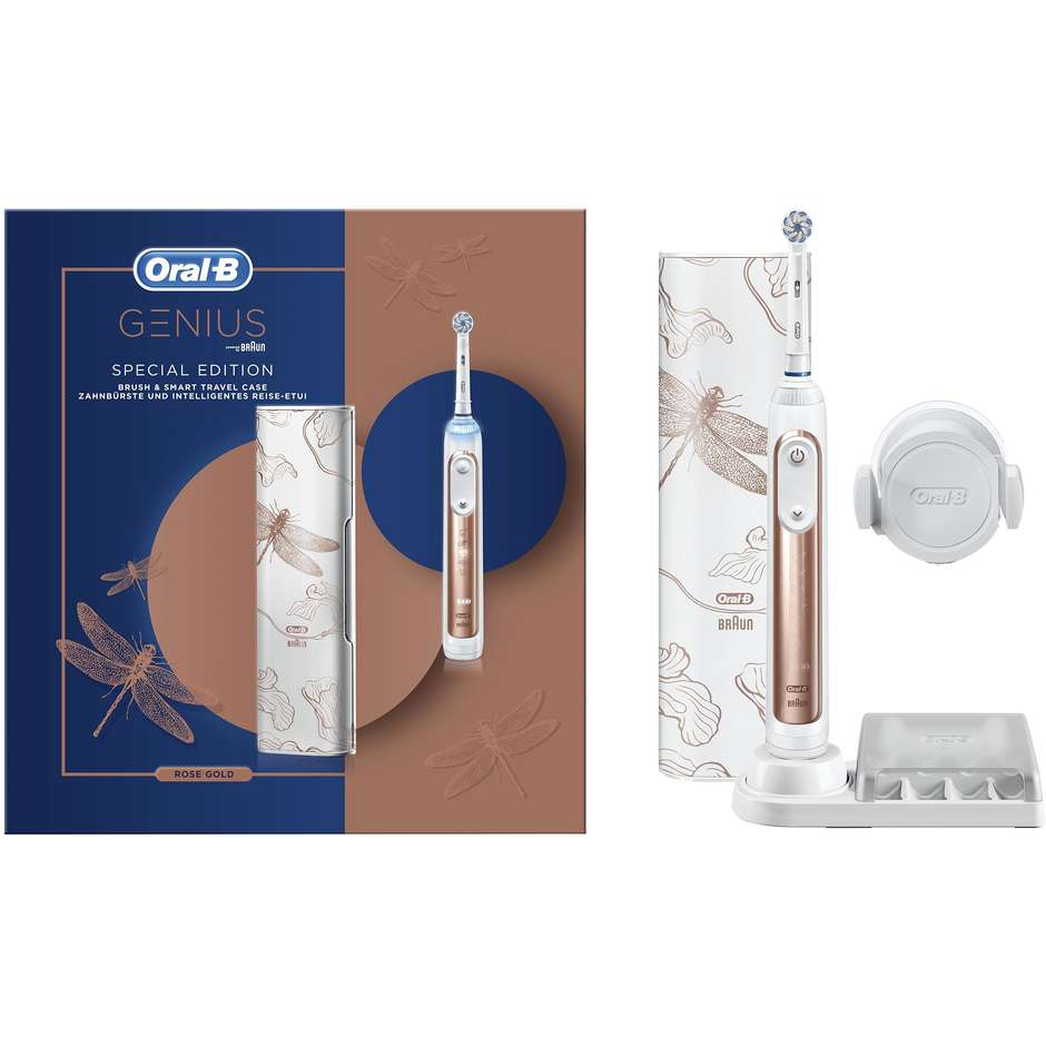 Oral-B Genius Edizione Speciale spazzolino elettrico Bluetooth oro rosa e bianco