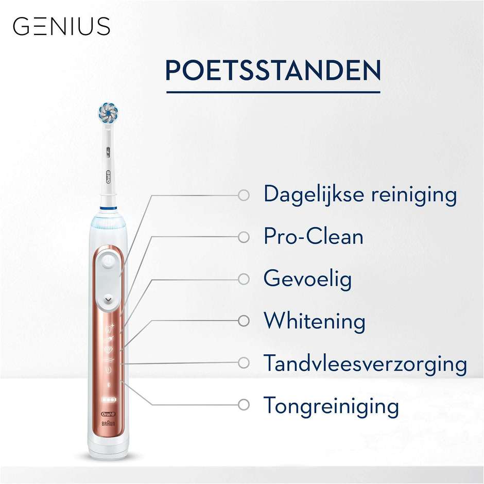 Oral-B Genius Edizione Speciale spazzolino elettrico Bluetooth oro rosa e bianco