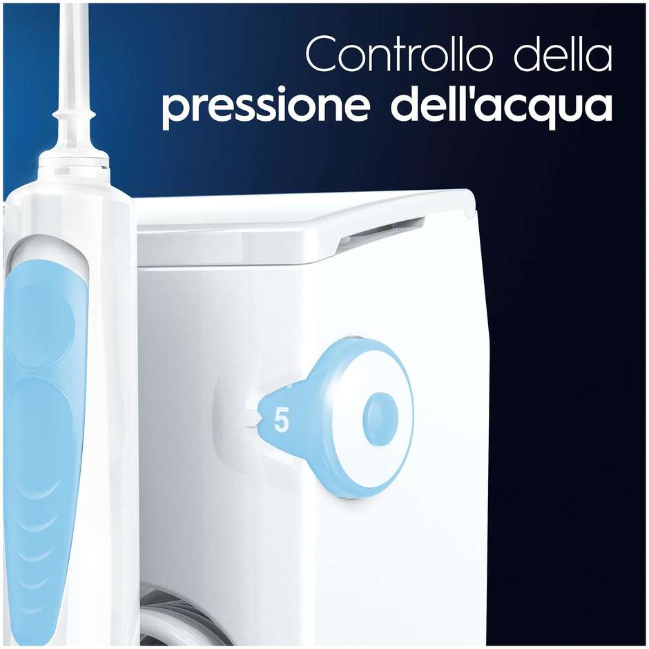 Oral-B Idropulsore Health Center Avanzato con 2 Beccucci Oxyjet, 2 Beccucci Con Getto D’acqua. 1 Idropulsore Colore Bianco