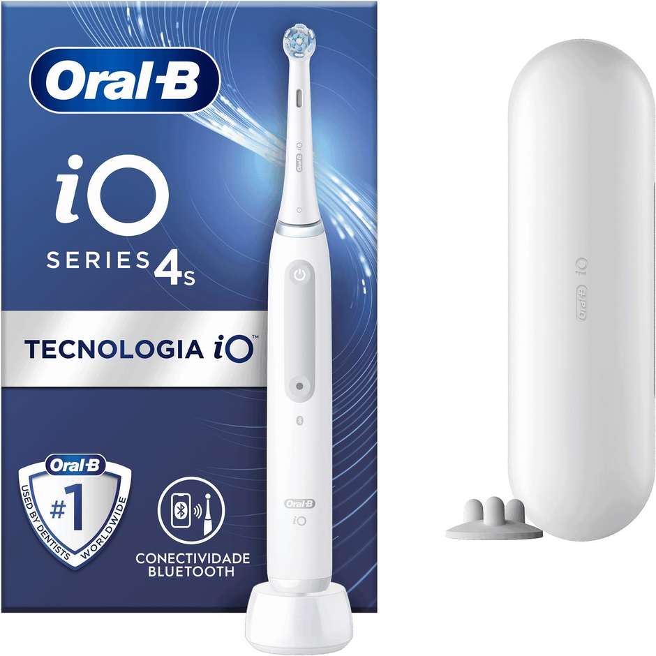 Oral-B iO 4S spazzolino elettrico bianco Bluetooth con una testina e custodia