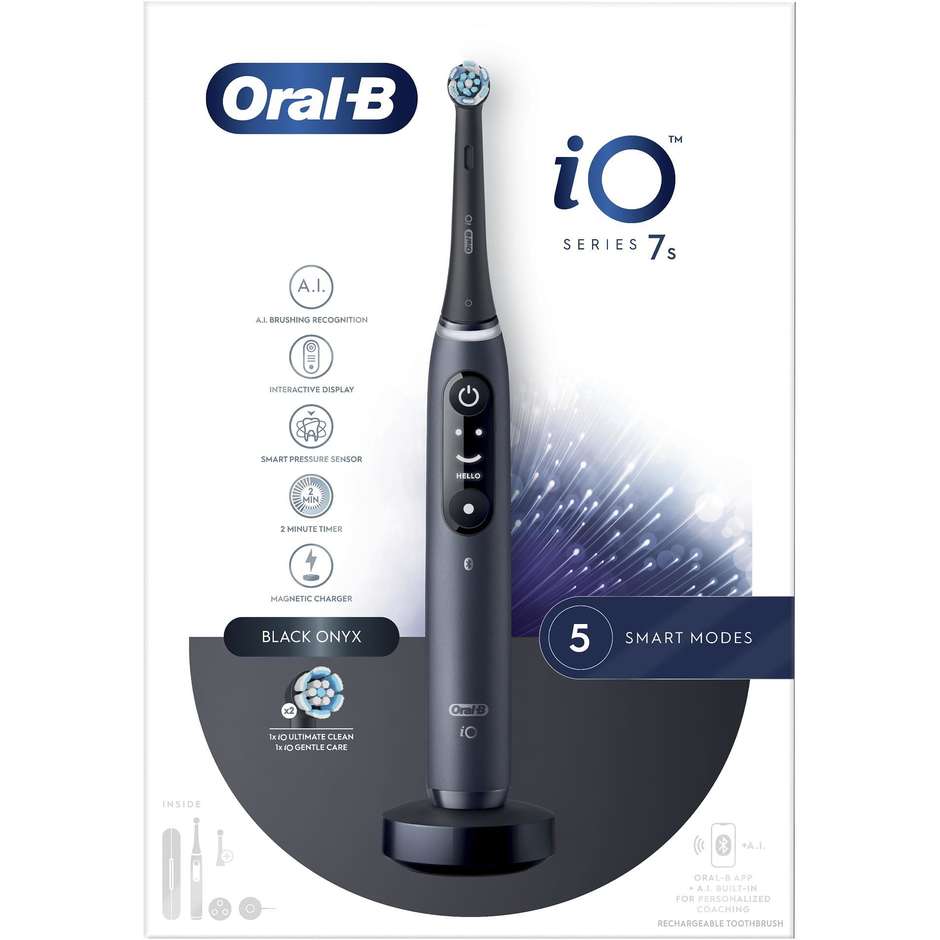 Oral-B iO 7 Spazzolino Elettrico + Accessori Ricaricabile Colore Nero