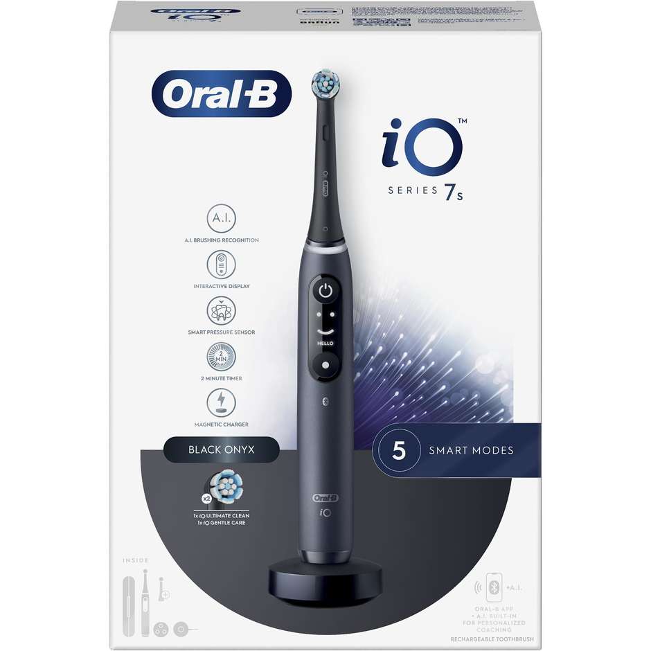 Oral-B iO 7 Spazzolino Elettrico + Accessori Ricaricabile Colore Nero