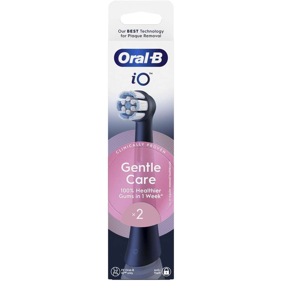 Oral-B iO Gentle Care, 2 testine di ricambio nere