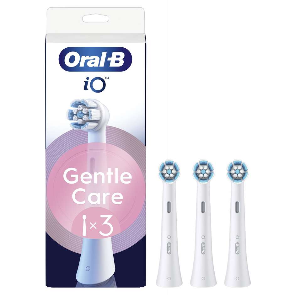 Oral-B iO Gentle Care Testine di ricambio 3 pezzi Bianche