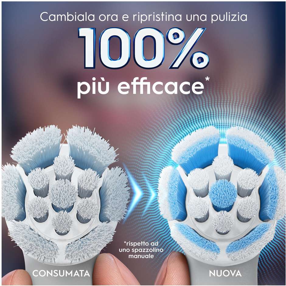 Oral-B iO Gentle Care Testine di ricambio 3 pezzi Bianche