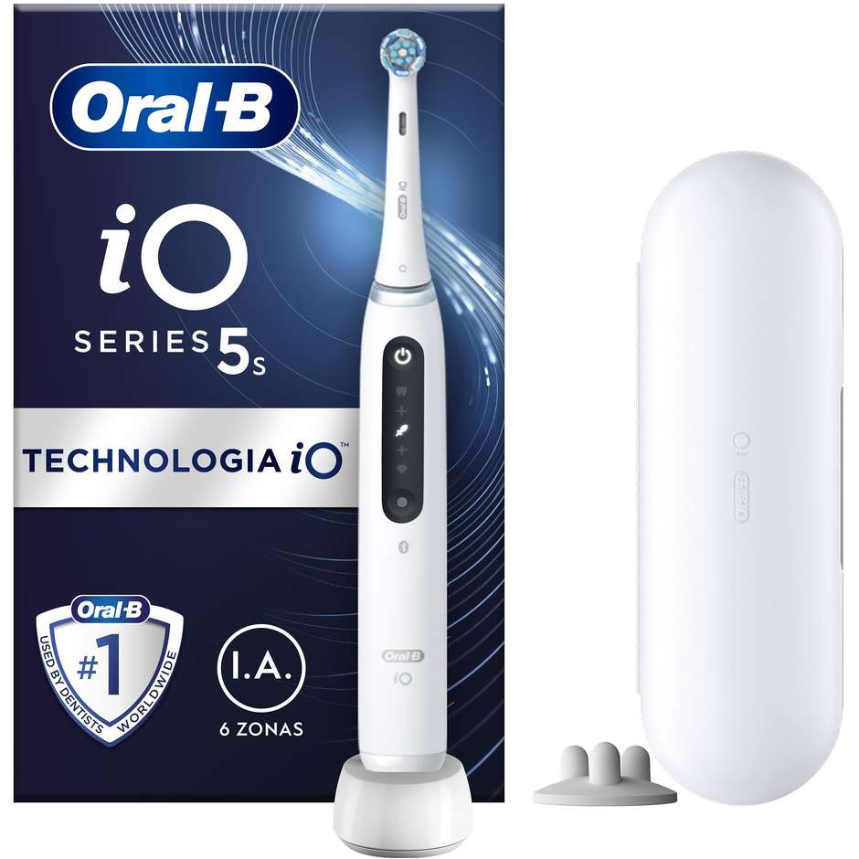 Oral-B iO Series 5 Spazzolino Elettrico Magnetico Intelligente con Connessione Bluetooth Bianco