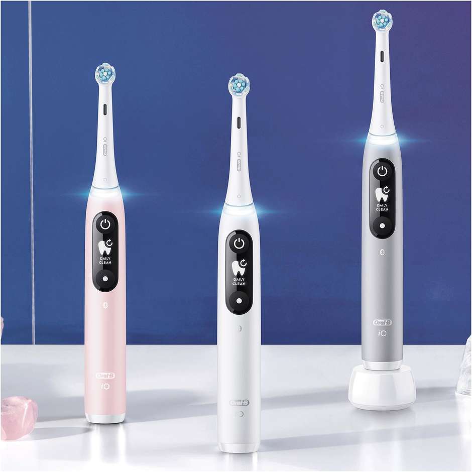 Oral-B iO Series 6 Spazzolino Elettrico Magnetico con Display Interattivo Grigio Opale