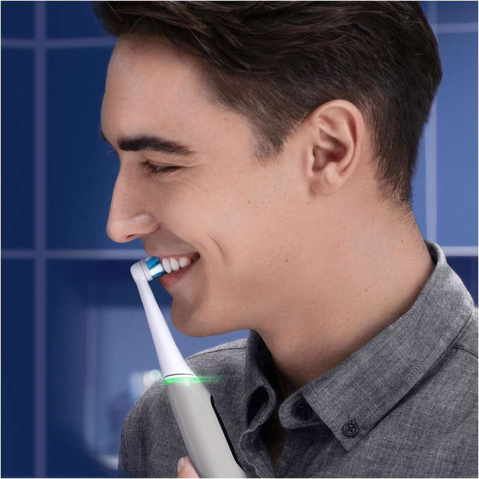 Oral-B iO Series 6 Spazzolino Elettrico Magnetico con Display Interattivo Grigio Opale