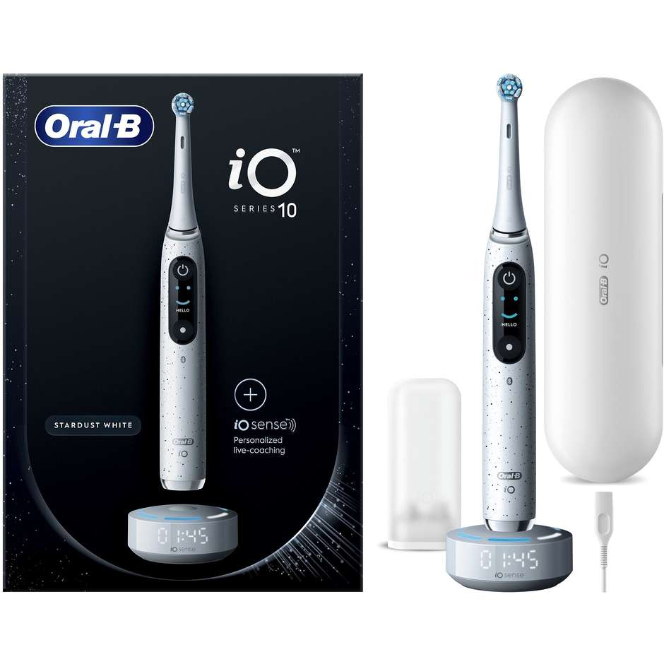 Oral-B iO Spazzolino Elettrico Ricaricabile 1 Testina + Custodia Da Viaggio ricaricabile Colore Bianco