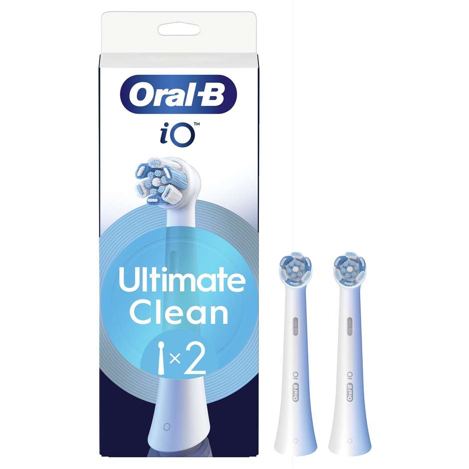Oral-B iO Ultimate Clean, 2 testine di ricambio bianche