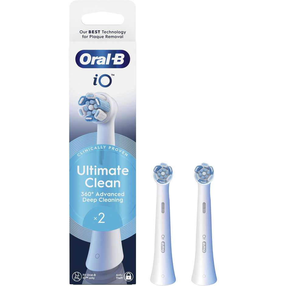 Oral-B iO Ultimate Clean, 2 testine di ricambio bianche