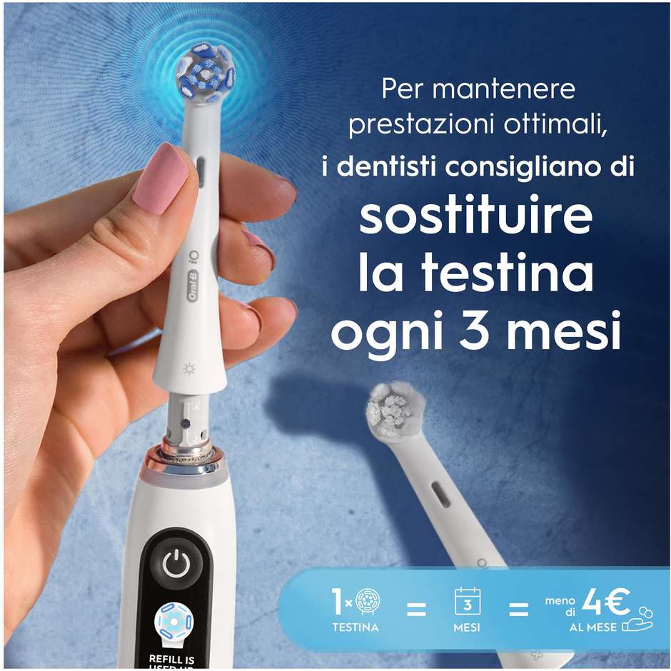 Oral-B iO Ultimate Clean Testine di ricambio bianche 3 pezzi