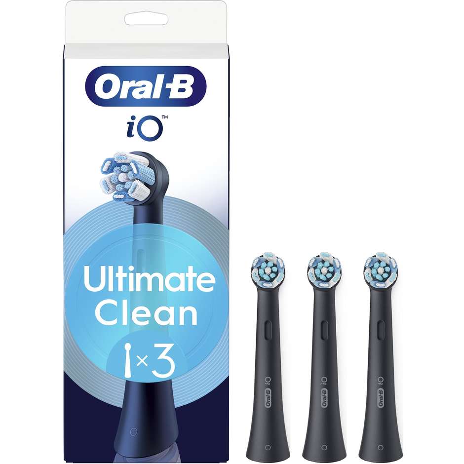 Oral-B iO Ultimate Clean Testine di ricambio nere 3 pezzi