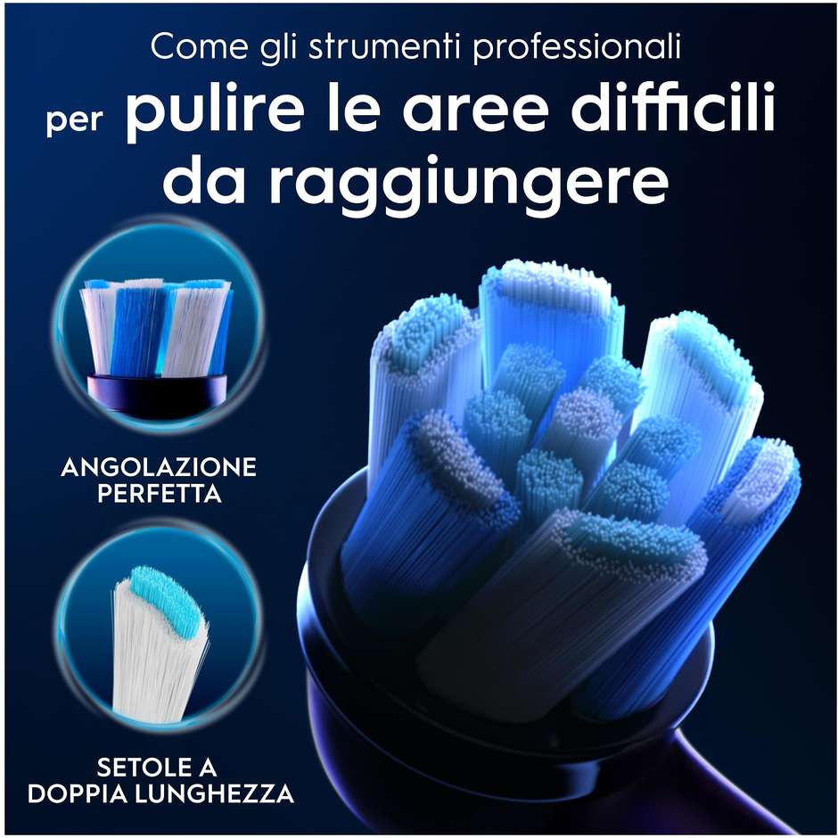 Oral-B iO Ultimate Clean Testine di ricambio nere 3 pezzi