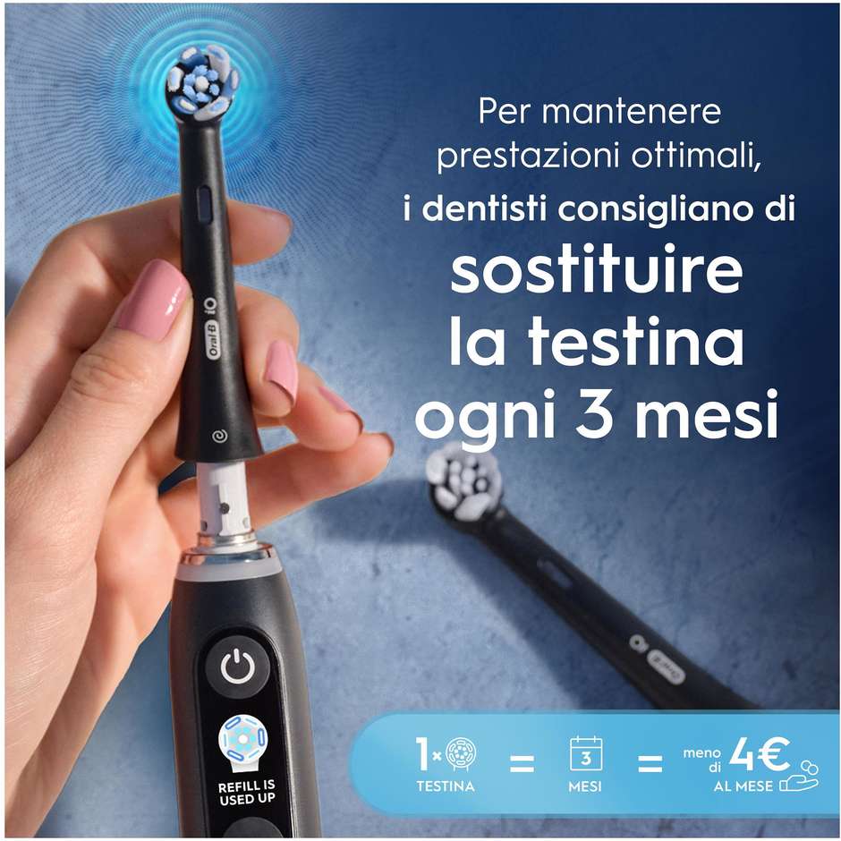 Oral-B iO Ultimate Clean Testine di ricambio nere 3 pezzi