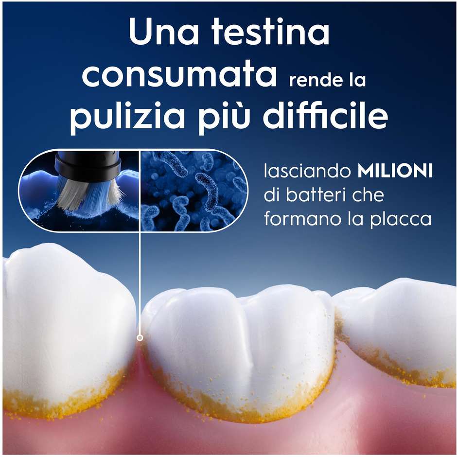 Oral-B iO Ultimate Clean Testine di ricambio nere 3 pezzi