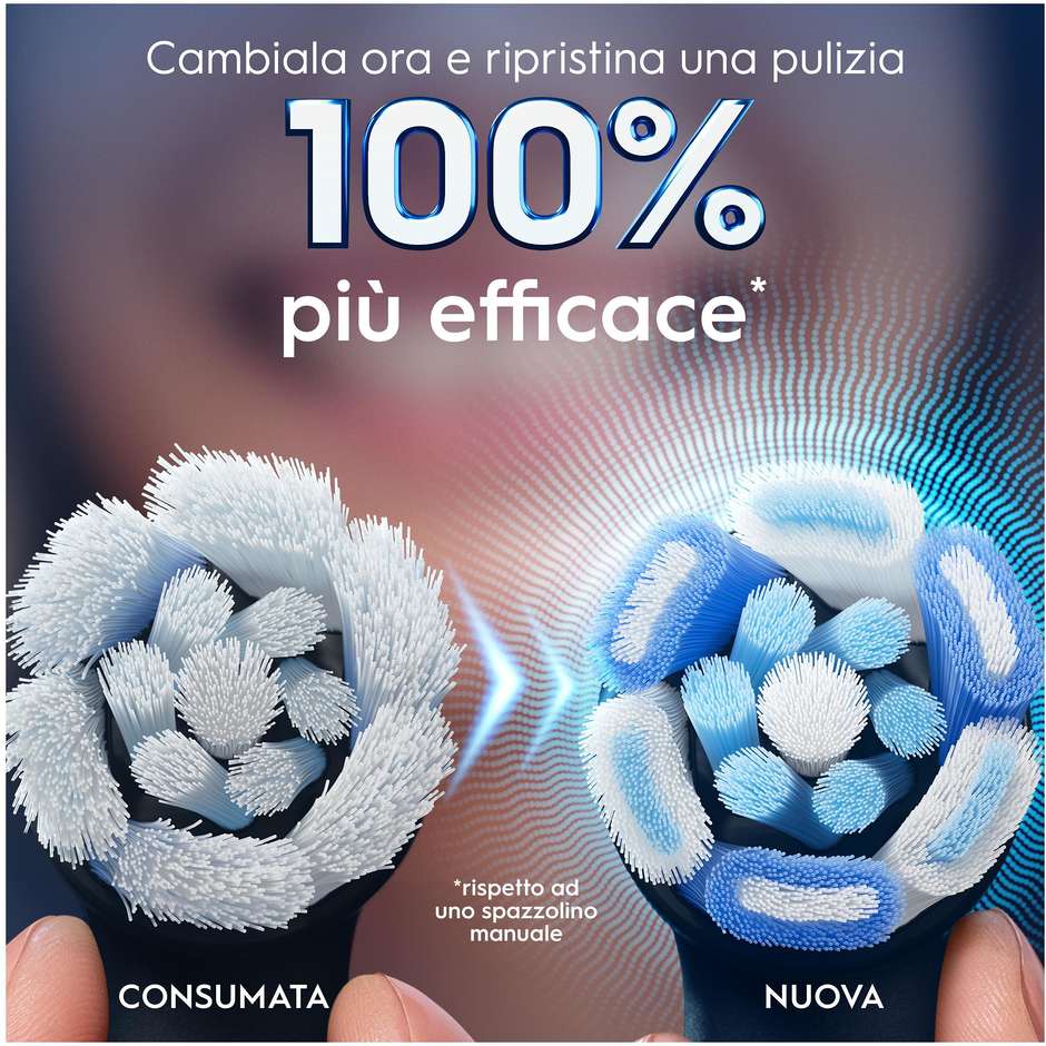 Oral-B iO Ultimate Clean Testine di ricambio nere 3 pezzi