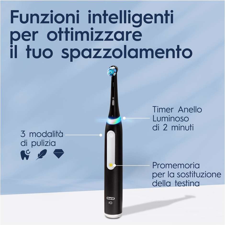 Oral-B POWIO3SBKT Spazzolino Elettrico iO 3, 1 Testina Colore Nero