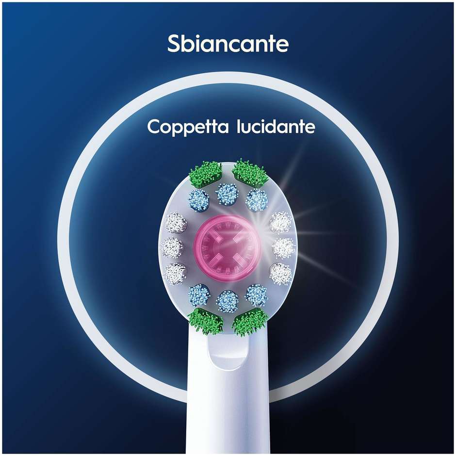 Oral-B Pro 3D White, 3 testine di ricambio bianche