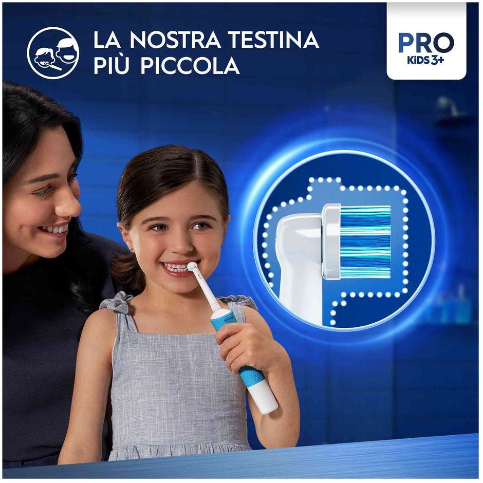Oral-B Pro Kids Disney Frozen, 3 testine di ricambio per bambini dai 3 anni