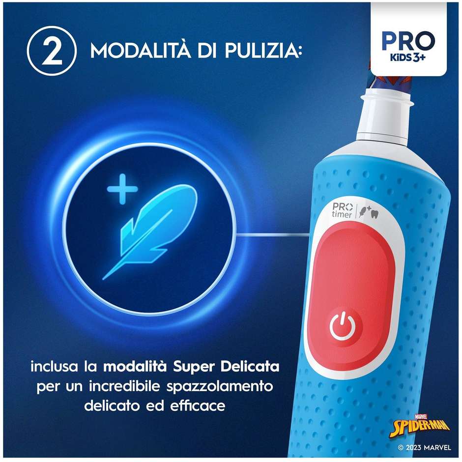 Oral-B Pro Kids Spazzolino Elettrico Ricaricabile per Bambini Disney Frozen con Custodia