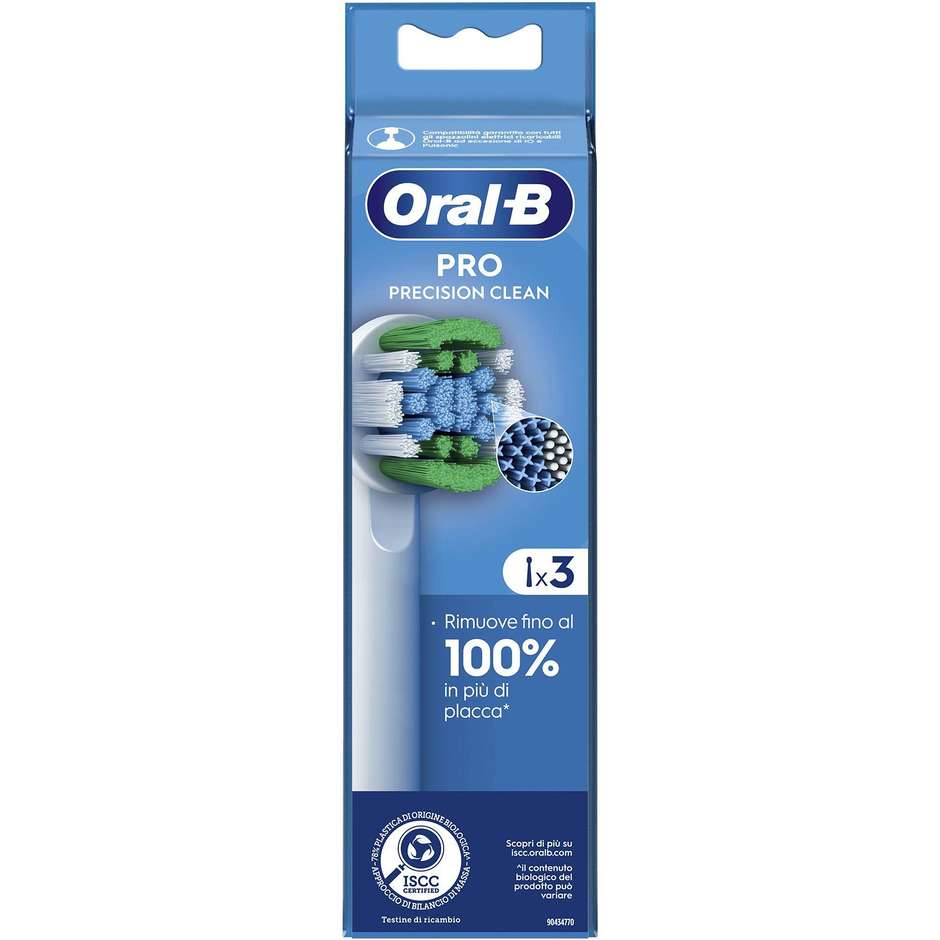 Oral-B Pro Precision Clean, 3 testine di ricambio bianche