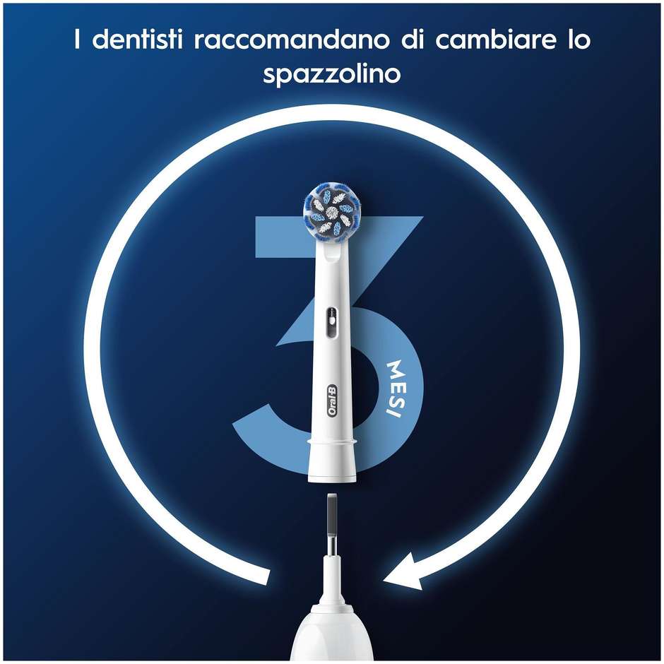 Oral-B Pro Sensitive Clean, 3 testine di ricambio bianche