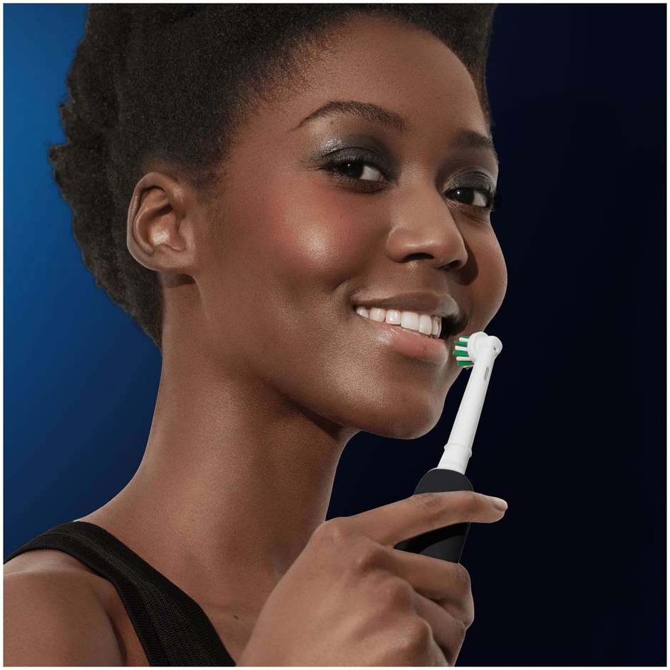 Oral-B Series 1 Spazzolino Elettrico Ricaricabile con 2 Testine CrossAction Nero