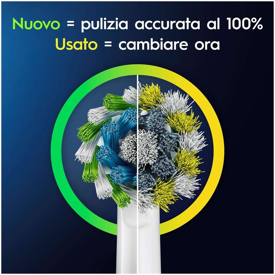 Oral-B Series 1 Spazzolino Elettrico Ricaricabile con 2 Testine CrossAction Nero