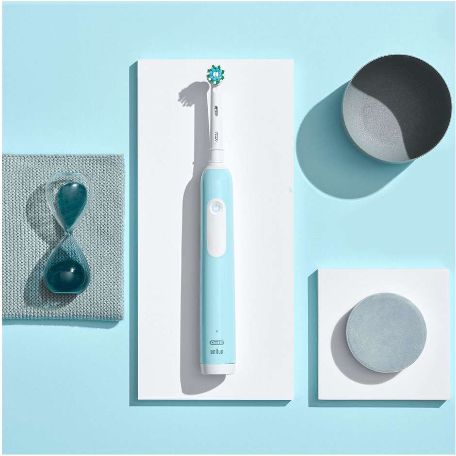 Oral-B Series 1 Spazzolino Elettrico Ricaricabile con Testina CrossAction Turchese