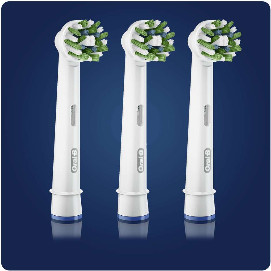Oral-B Testine di Ricambio CrossAction EB50 Confezione da 3 Pezzi con Setole Angolate 16°