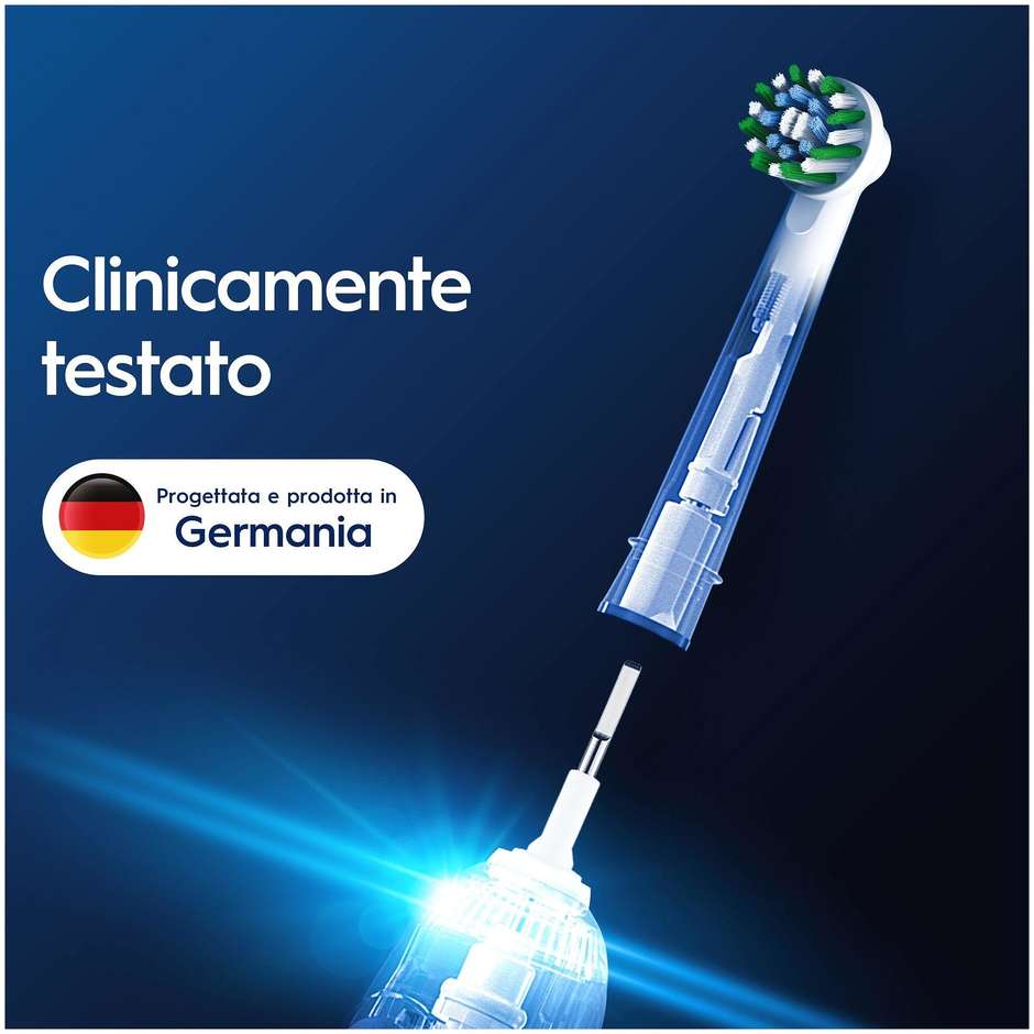Oral-B Testine di Ricambio CrossAction Maxi Pack da 9 Pezzi con Setole Angolate
