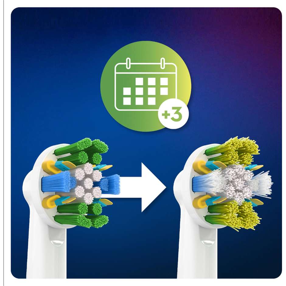 Oral-B Testine di Ricambio FlossAction EB25 Confezione da 3 Pezzi con Setole MicroPulse