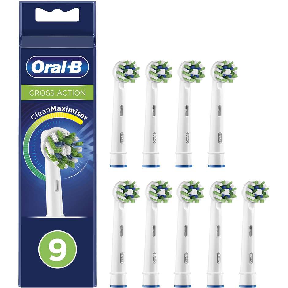 Oral-B Testine di Ricambio Originali Confezione Scorta 9 Pezzi (3 Confezioni da 3 Pezzi)