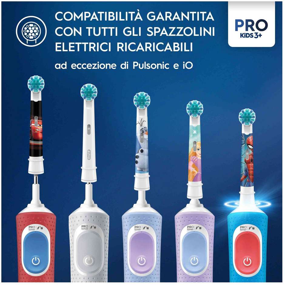 Oral-B Testine di Ricambio Pro Kids Disney Frozen Confezione da 4 Pezzi Extra Morbide