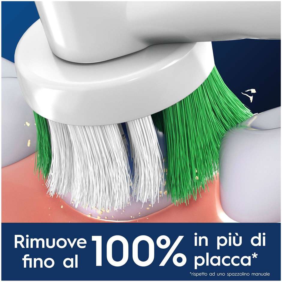 Oral-B Testine di Ricambio Pro Precision Clean Confezione da 3 Pezzi con Setole a X