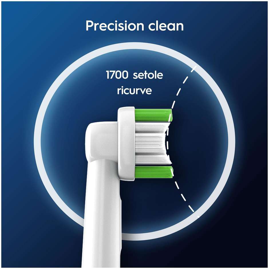 Oral-B Testine di Ricambio Pro Precision Clean Confezione da 3 Pezzi con Setole a X