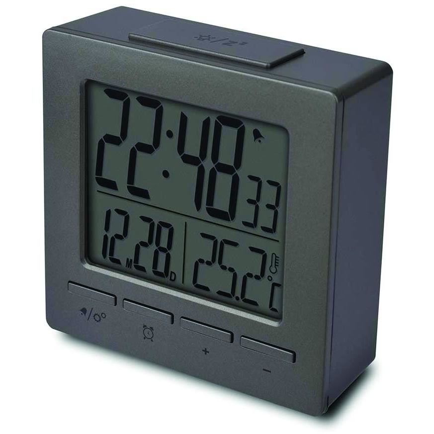 orologio radiocontrollato calendario grigio