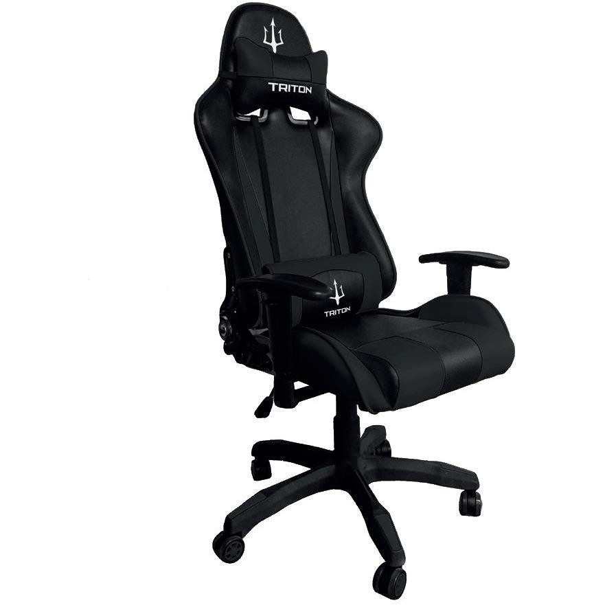 P050-F1-BB Triton F1 sedia gaming con schienale reclinabile e cintura di sicurezza colore nero