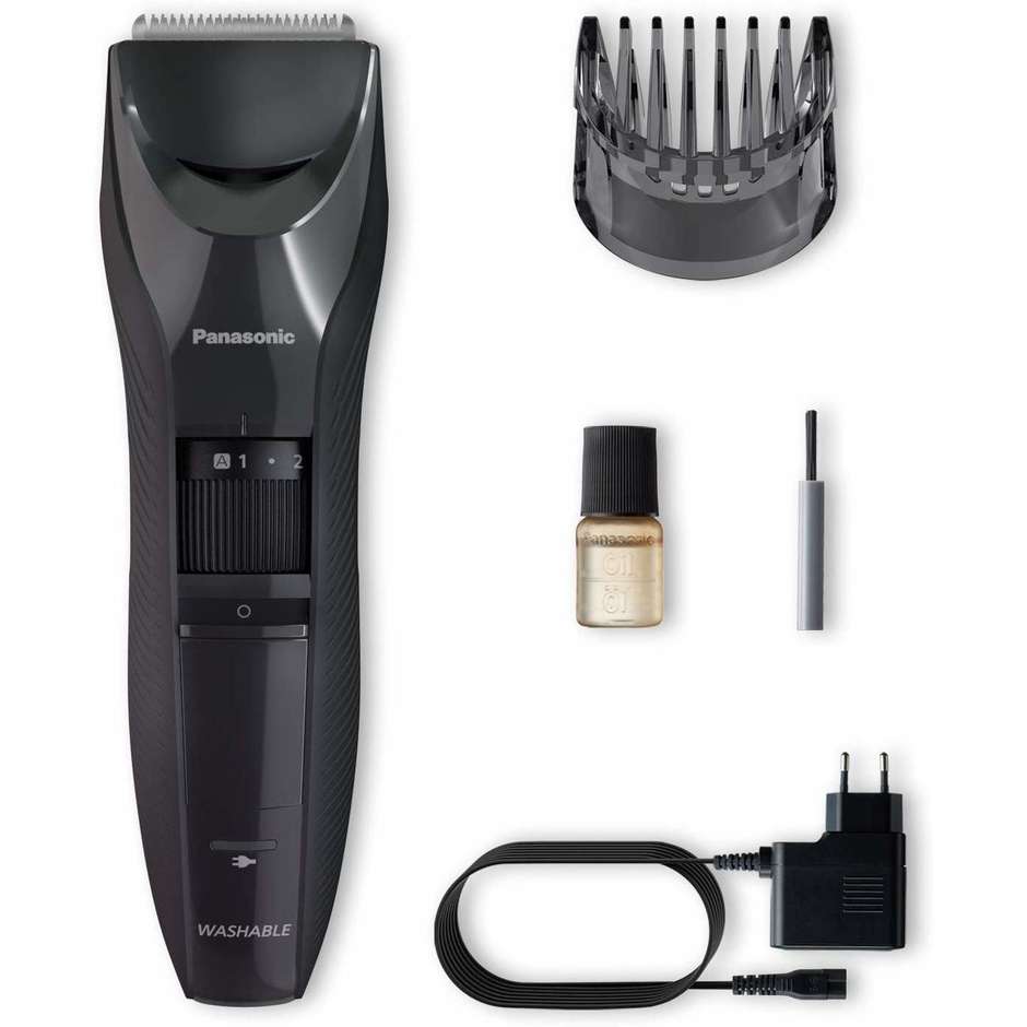 Panasonic ER-GC53-K503 tagliacapelli lavabile e ricaricabile, nero