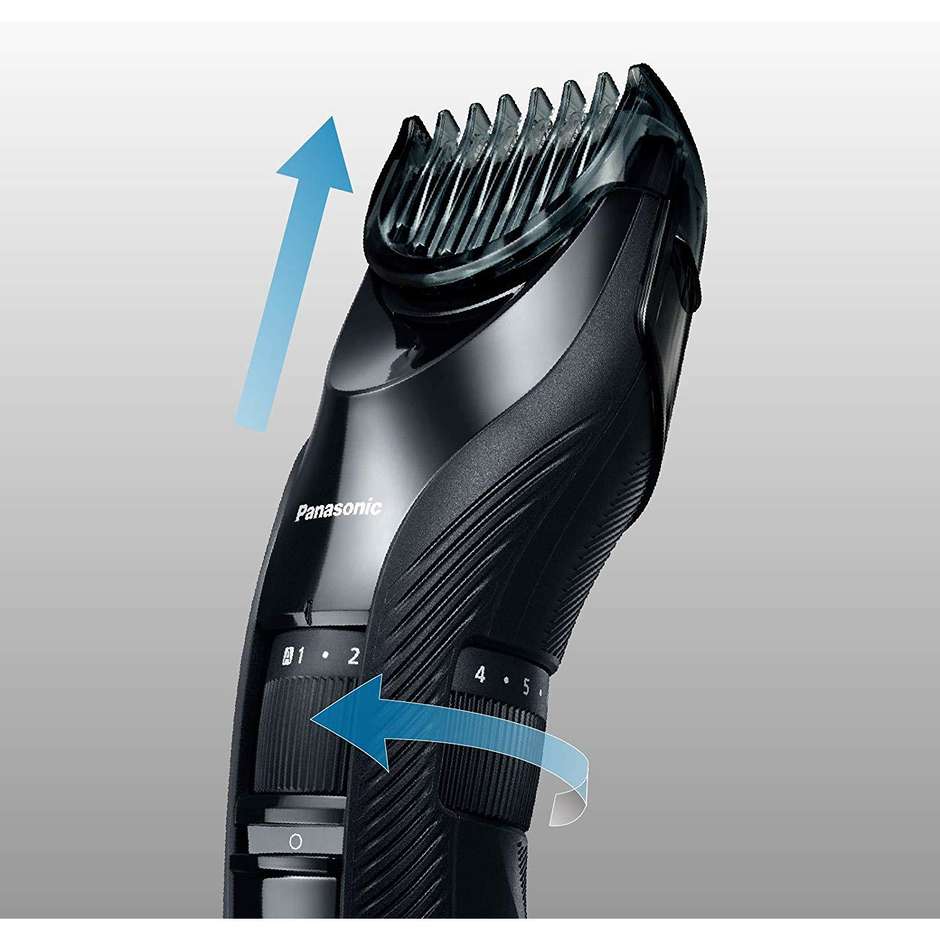 Panasonic ER-GC53-K503 Tagliacapelli Ricaricabile e Rete Lavabile 19 Lunghezze Nero