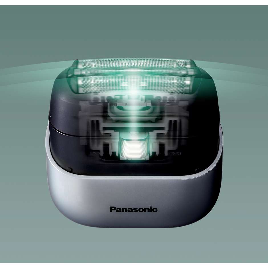 Panasonic ES-CM3B Rasoio ultracompatto 3 lame Wet&Dry Colore Nero, Argento