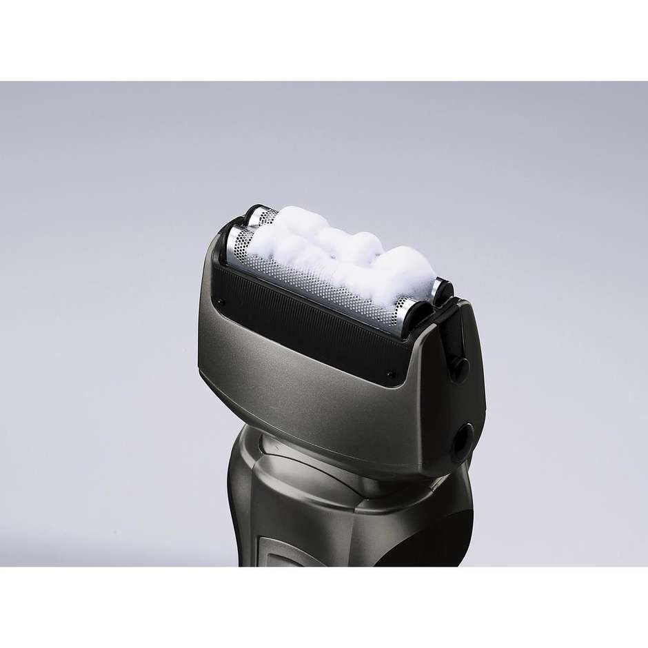Panasonic ES-RW33-H503 Rasoio elettrico ricaricabile Wet & Dry lavabile colore nero e grigio