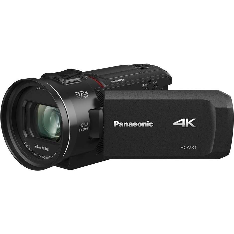 Panasonic HCVX1E-GK videocamera digitale 4K Full HD Zoom 24x Wi-Fi colore Nero