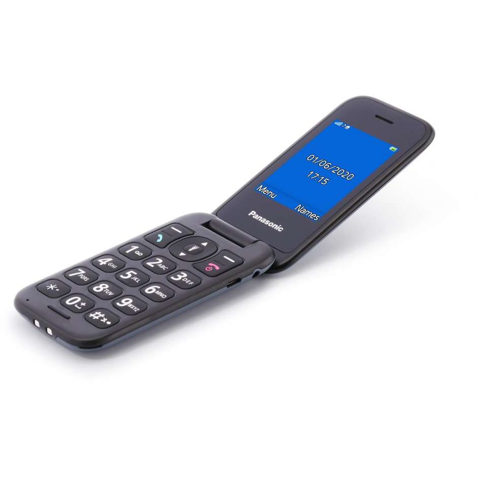 Panasonic KX-TU400 Telefono Cellulare a Conchiglia 2,4" Flip Attivo Tasto SOS Grigio