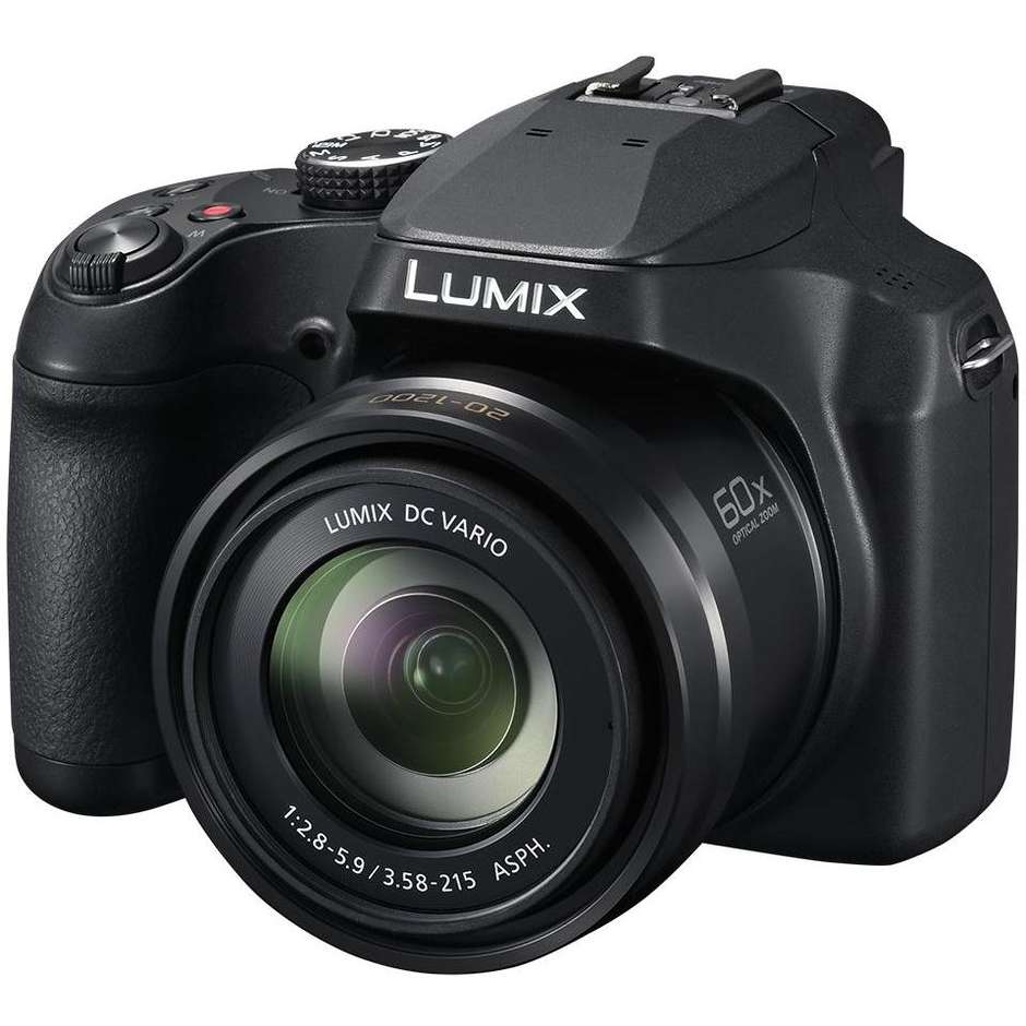 Panasonic Lumix DC-FZ82DE-K Fotocamera Bridge con Obiettivo 20-1200 mm F2.8-5.9, 18.1MP Video e Foto 4K OLED Colore Nero