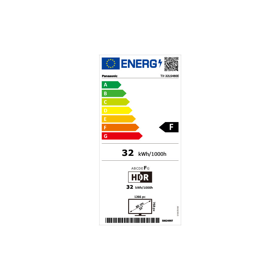 Panasonic TX-32LS480E Smart TV 32" HD Ready LED Android TV HDR10 Wi-Fi DVB-T2/S2 Nero