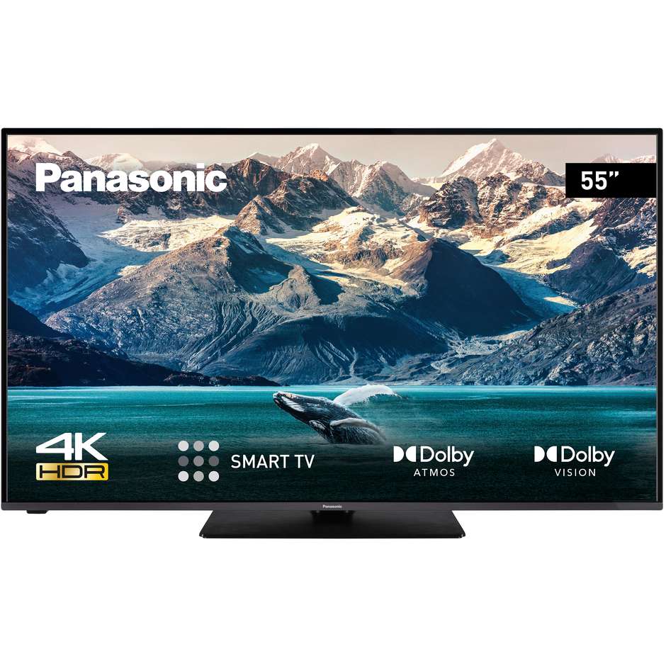 Panasonic TX-55JX600E TV LED 55" 4K Ultra HD Smart TV Wi-Fi Classe G colore cornice nero